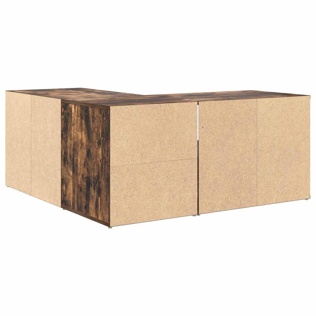 Hoekkast 160X40X45 Cm Bewerkt Hout Kleurig Gerookt eiken