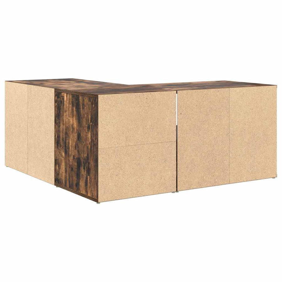 Hoekkast 160X40X45 Cm Bewerkt Hout Kleurig Gerookt eiken
