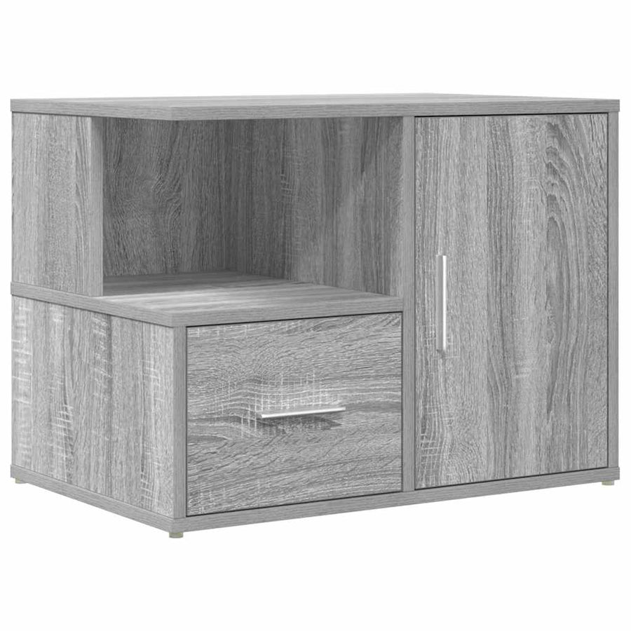 Hoekkast 160x40x45 cm bewerkt hout grijs sonoma eikenkleurig