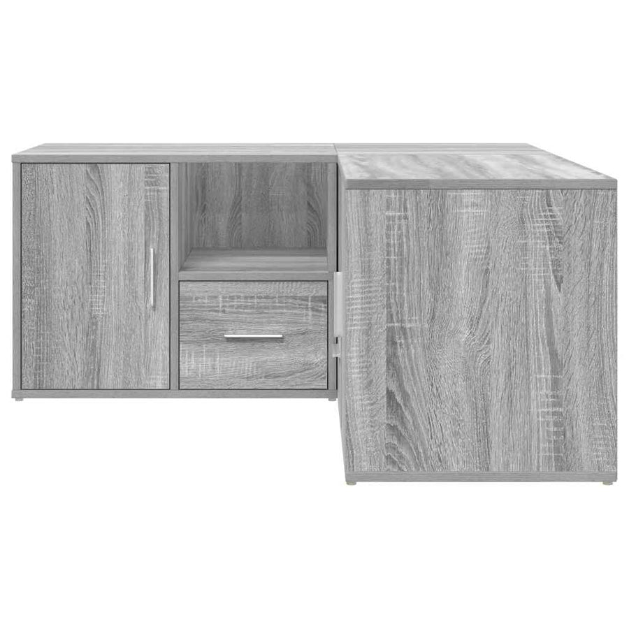 Hoekkast 160x40x45 cm bewerkt hout grijs sonoma eikenkleurig