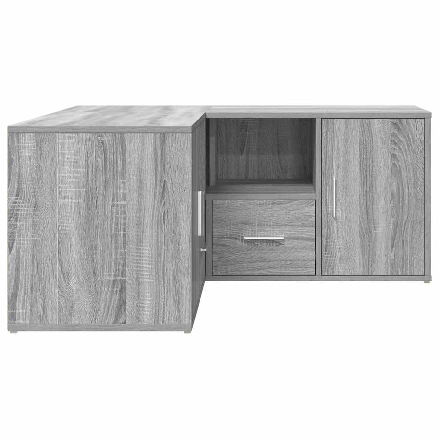 Hoekkast 160x40x45 cm bewerkt hout grijs sonoma eikenkleurig