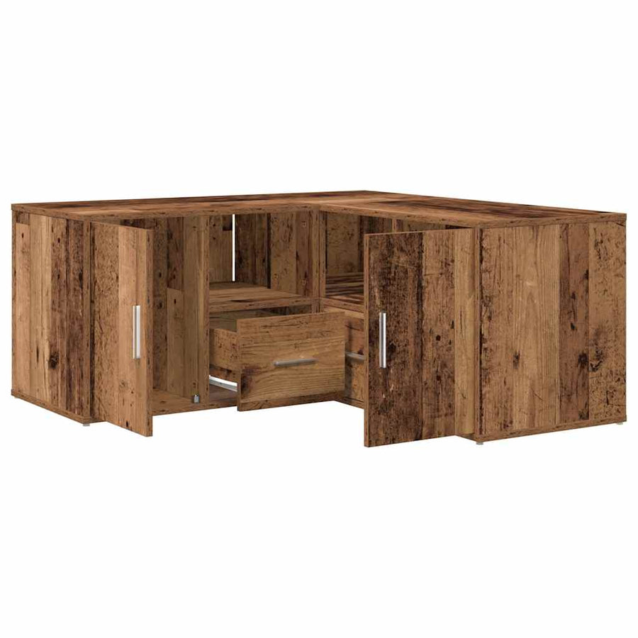 Hoekkast 160X40X45 Cm Bewerkt Hout Oud Hout