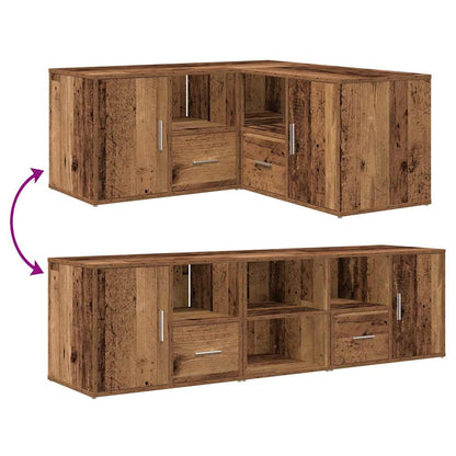 Hoekkast 160X40X45 Cm Bewerkt Hout Oud Hout