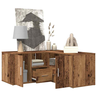 Hoekkast 160X40X45 Cm Bewerkt Hout Oud Hout