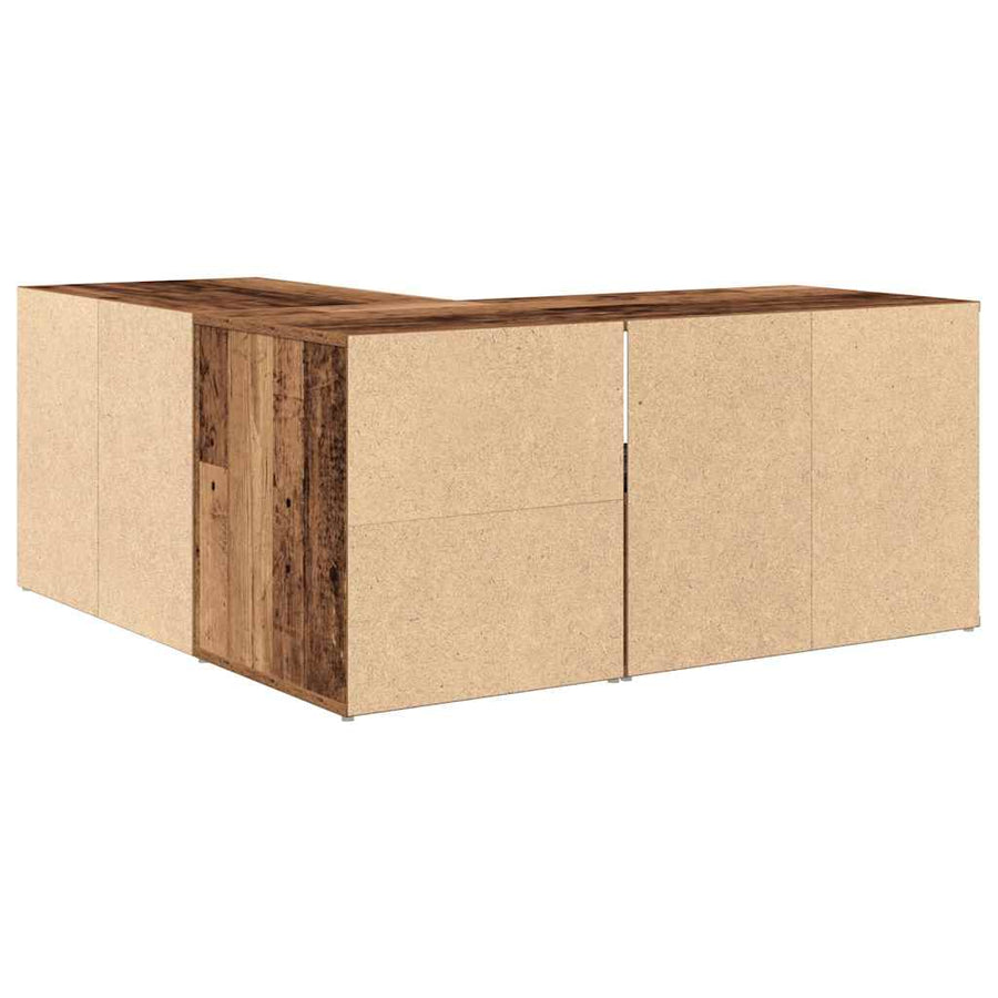 Hoekkast 160X40X45 Cm Bewerkt Hout Oud Hout