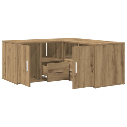 Hoekkast 160X40X45 Cm Bewerkt Hout Artisanaal Eiken