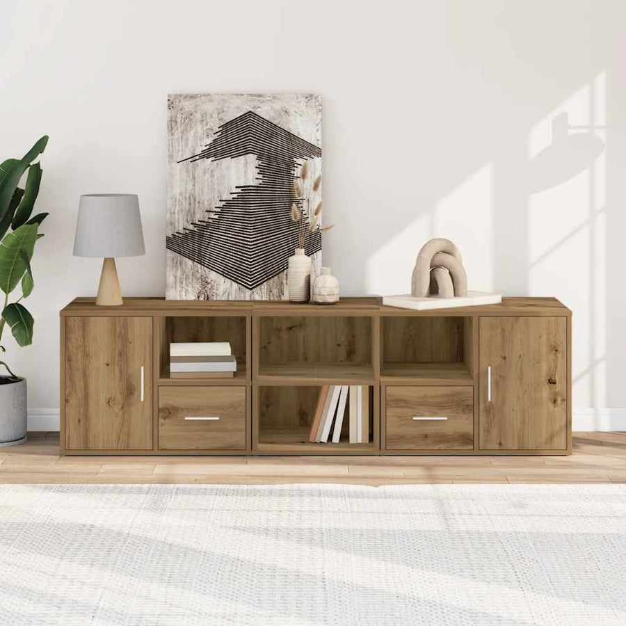 Hoekkast 160X40X45 Cm Bewerkt Hout Artisanaal Eiken