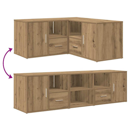 Hoekkast 160X40X45 Cm Bewerkt Hout Artisanaal Eiken