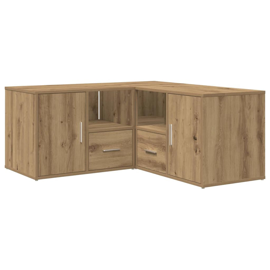 Hoekkast 160X40X45 Cm Bewerkt Hout Artisanaal Eiken