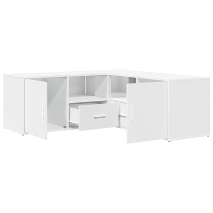 Hoekkast 200X40X45 Cm Bewerkt Hout Wit