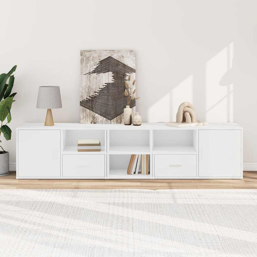 Hoekkast 200X40X45 Cm Bewerkt Hout Wit