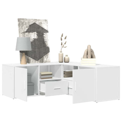 Hoekkast 200X40X45 Cm Bewerkt Hout Wit
