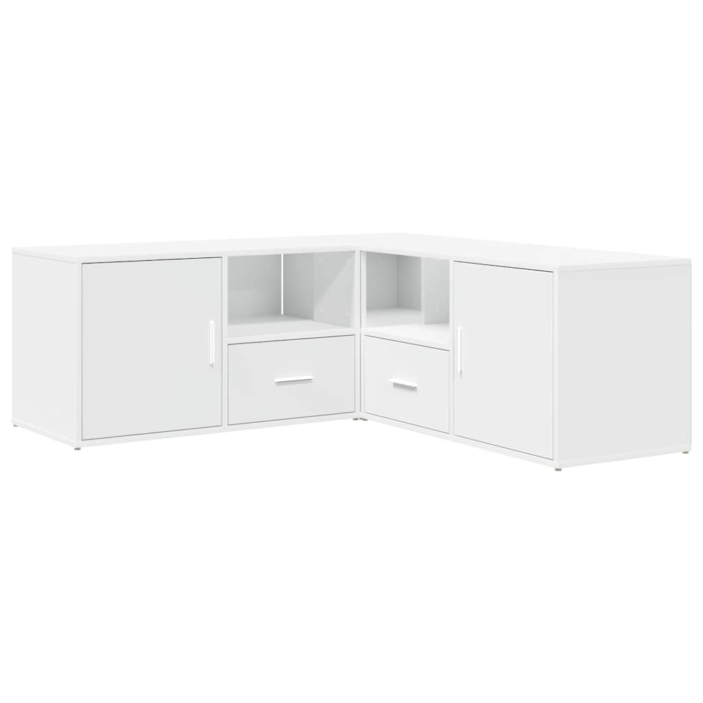Hoekkast 200X40X45 Cm Bewerkt Hout Wit