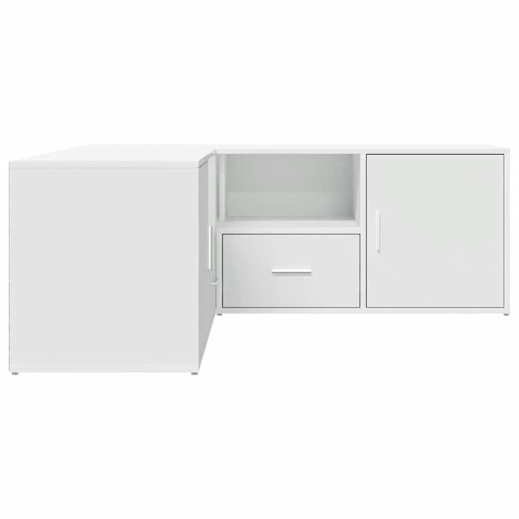 Hoekkast 200X40X45 Cm Bewerkt Hout Wit
