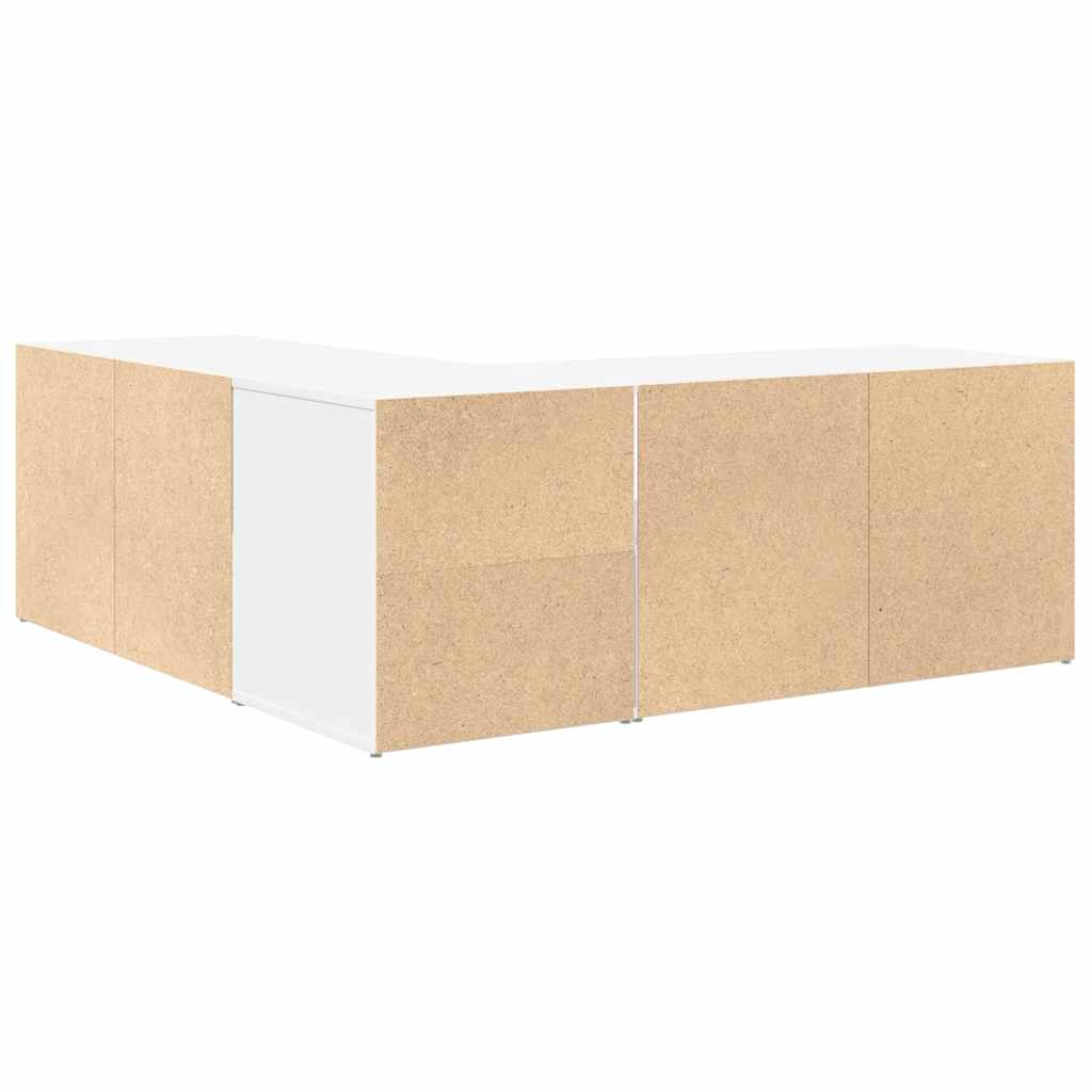 Hoekkast 200X40X45 Cm Bewerkt Hout Wit