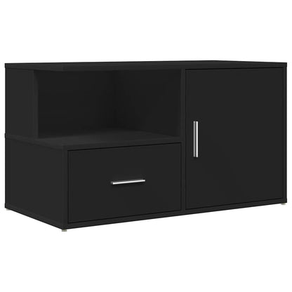Hoekkast 200x40x45 cm bewerkt hout zwart