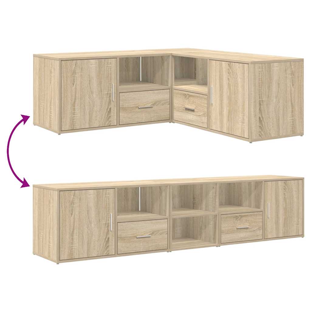 Hoekkast 200X40X45 Cm Bewerkt Hout Kleurig Sonoma eiken