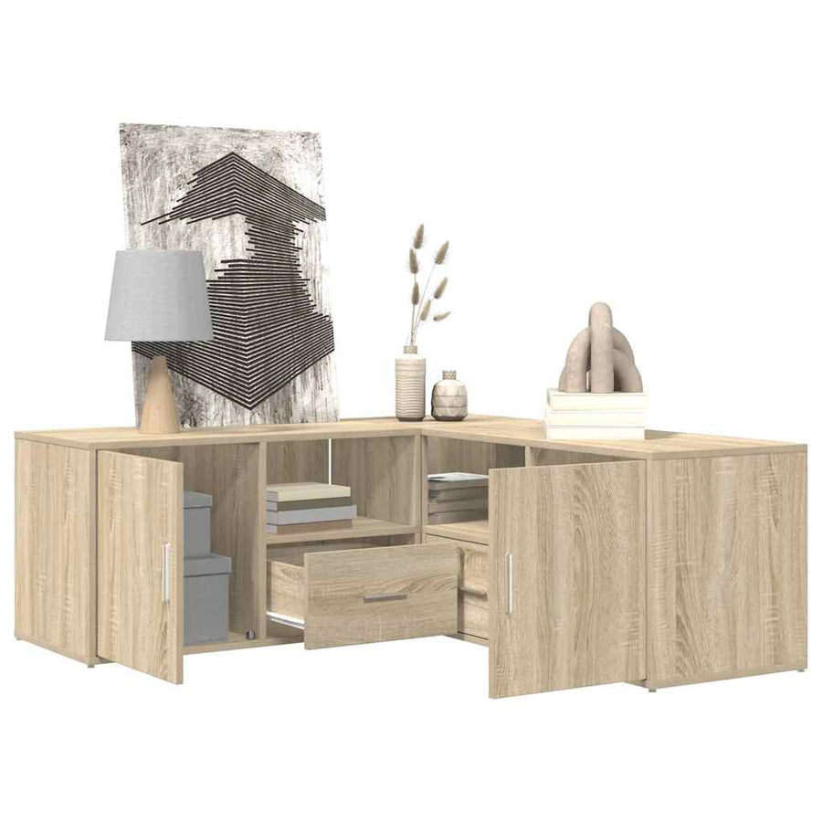 Hoekkast 200X40X45 Cm Bewerkt Hout Kleurig Sonoma eiken
