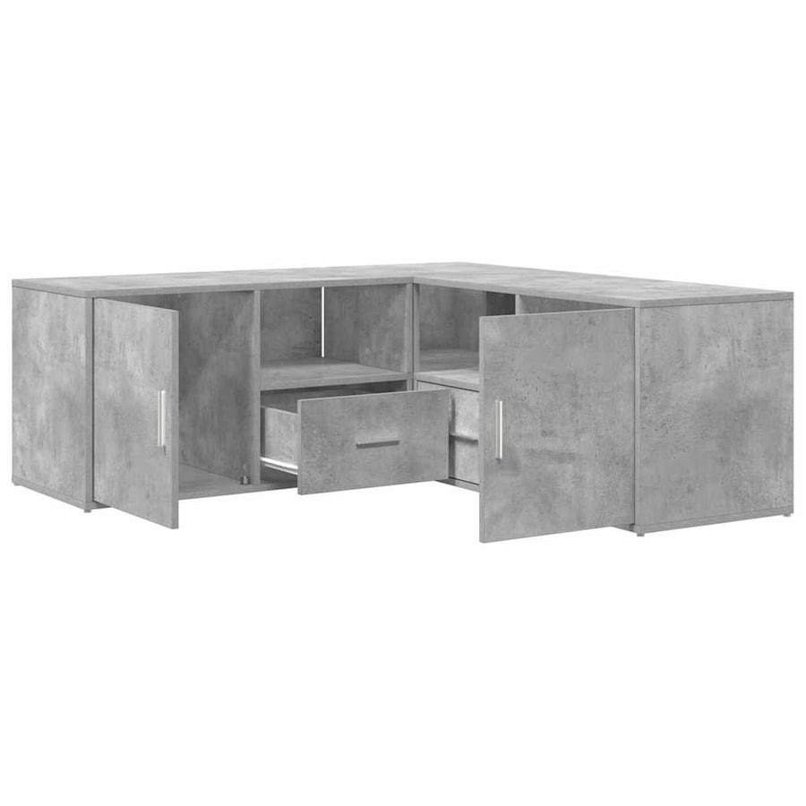 Hoekkast 200X40X45 Cm Bewerkt Hout Betongrijs