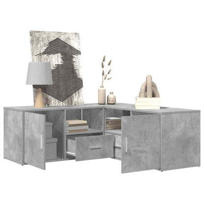 Hoekkast 200X40X45 Cm Bewerkt Hout Betongrijs