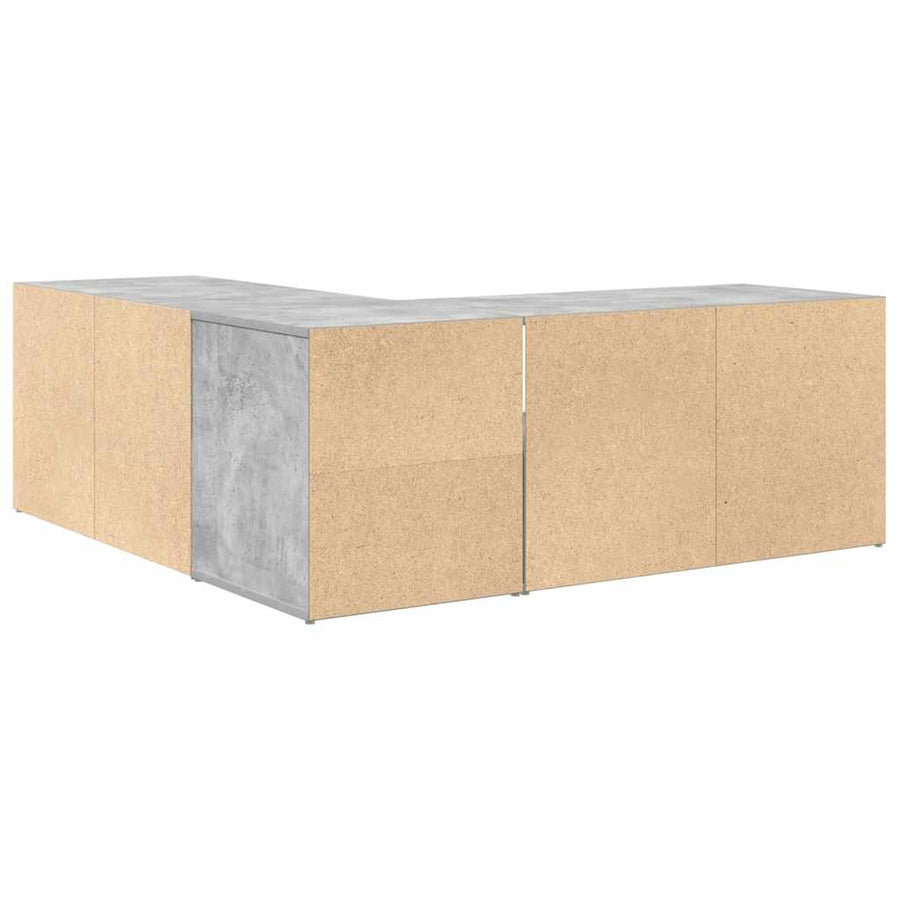 Hoekkast 200X40X45 Cm Bewerkt Hout Betongrijs