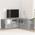 Hoekkast 200X40X45 Cm Bewerkt Hout Betongrijs