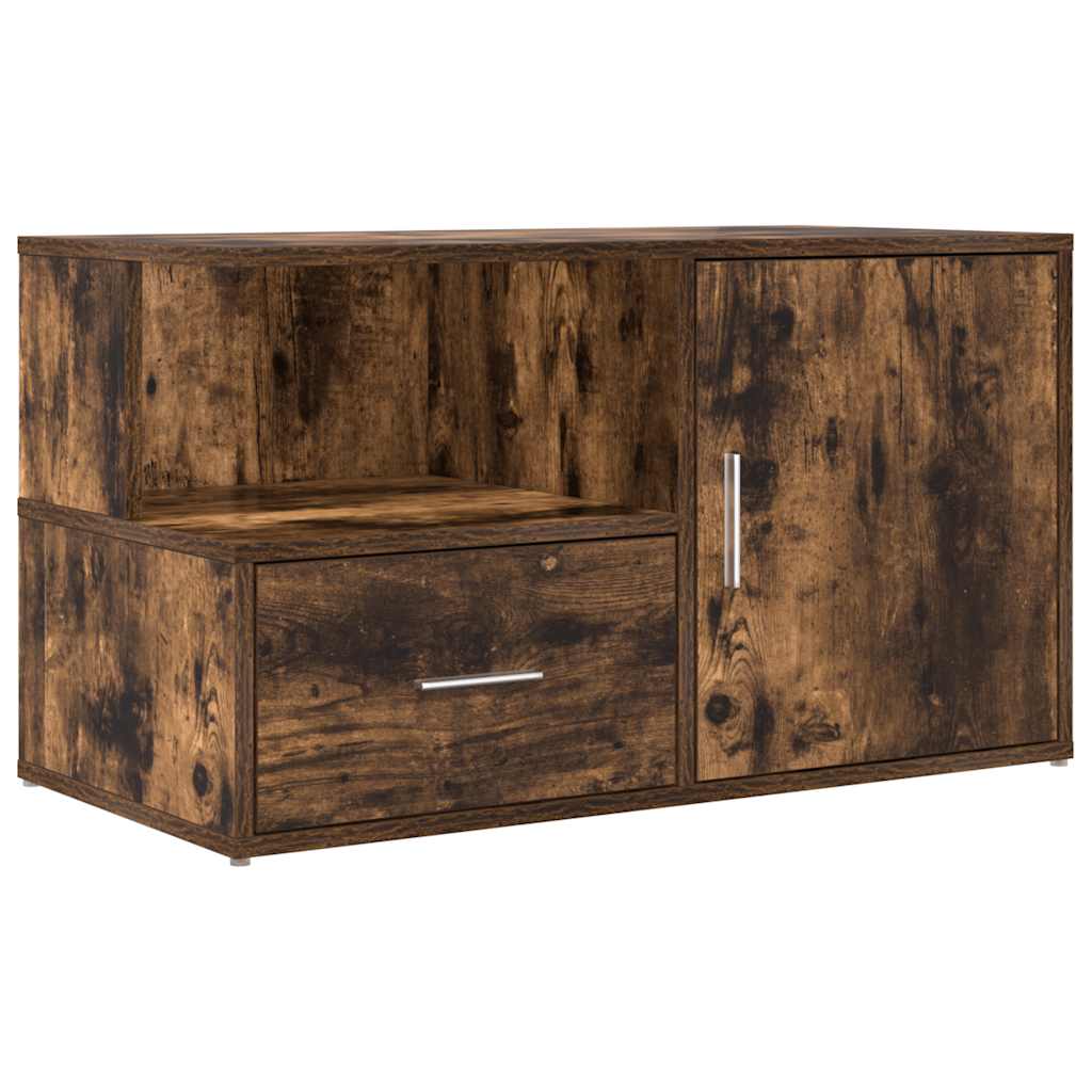 Hoekkast 200X40X45 Cm Bewerkt Hout Kleurig Gerookt eiken