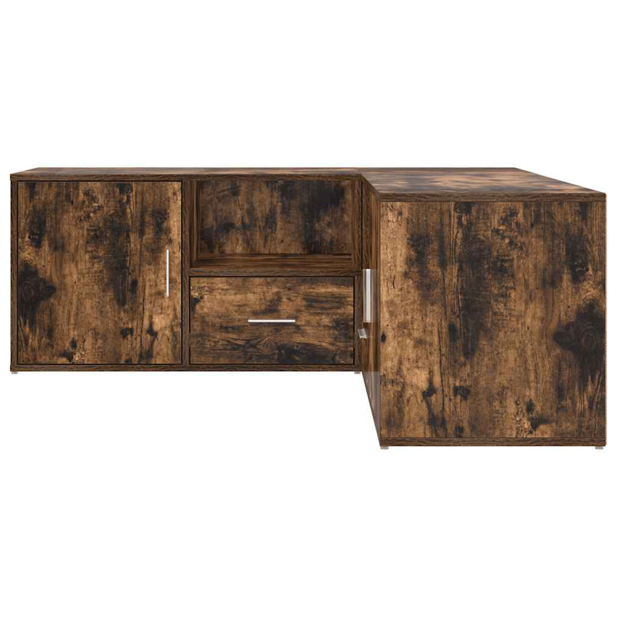 Hoekkast 200X40X45 Cm Bewerkt Hout Kleurig Gerookt eiken
