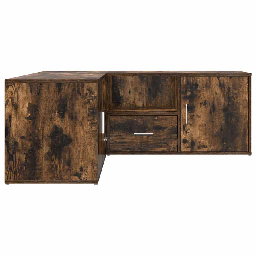 Hoekkast 200X40X45 Cm Bewerkt Hout Kleurig Gerookt eiken