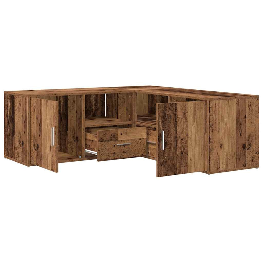 Hoekkast 200X40X45 Cm Bewerkt Hout Kleurig Oud hout