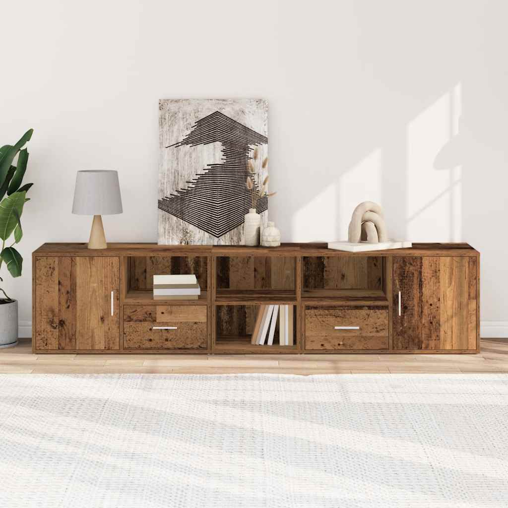 Hoekkast 200X40X45 Cm Bewerkt Hout Kleurig Oud hout