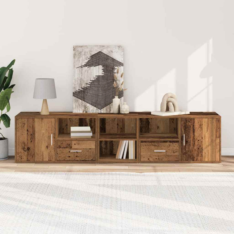 Hoekkast 200X40X45 Cm Bewerkt Hout Kleurig Oud hout