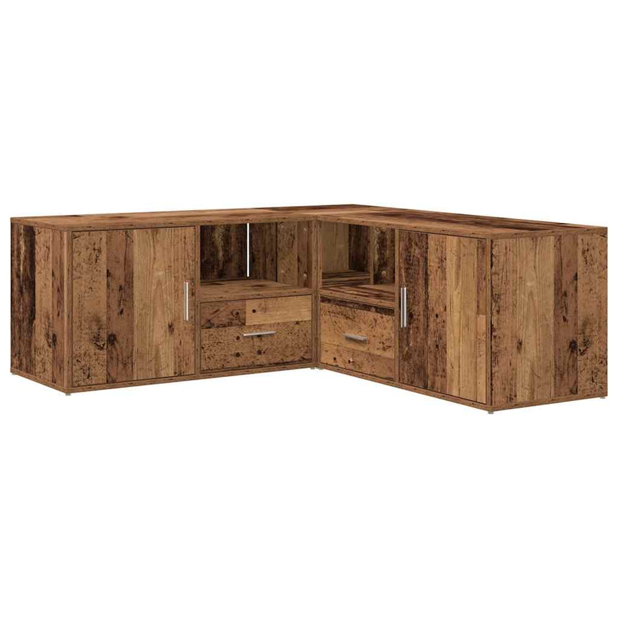 Hoekkast 200X40X45 Cm Bewerkt Hout Kleurig Oud hout