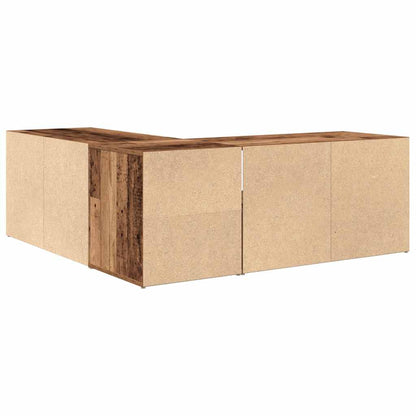 Hoekkast 200X40X45 Cm Bewerkt Hout Kleurig Oud hout