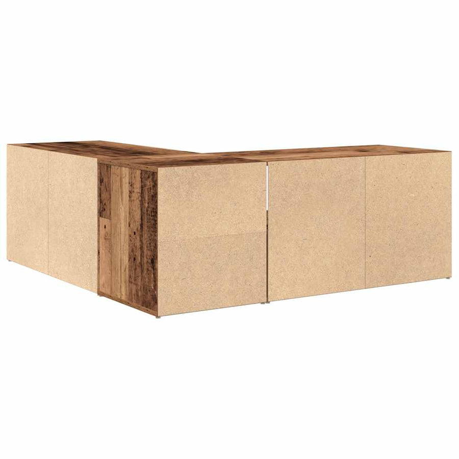 Hoekkast 200X40X45 Cm Bewerkt Hout Kleurig Oud hout