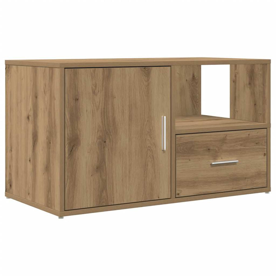 Hoekkast 200X40X45 Cm Bewerkt Hout Artisanaal Kleurig Eiken