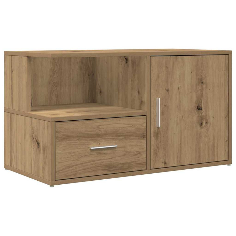 Hoekkast 200X40X45 Cm Bewerkt Hout Artisanaal Kleurig Eiken