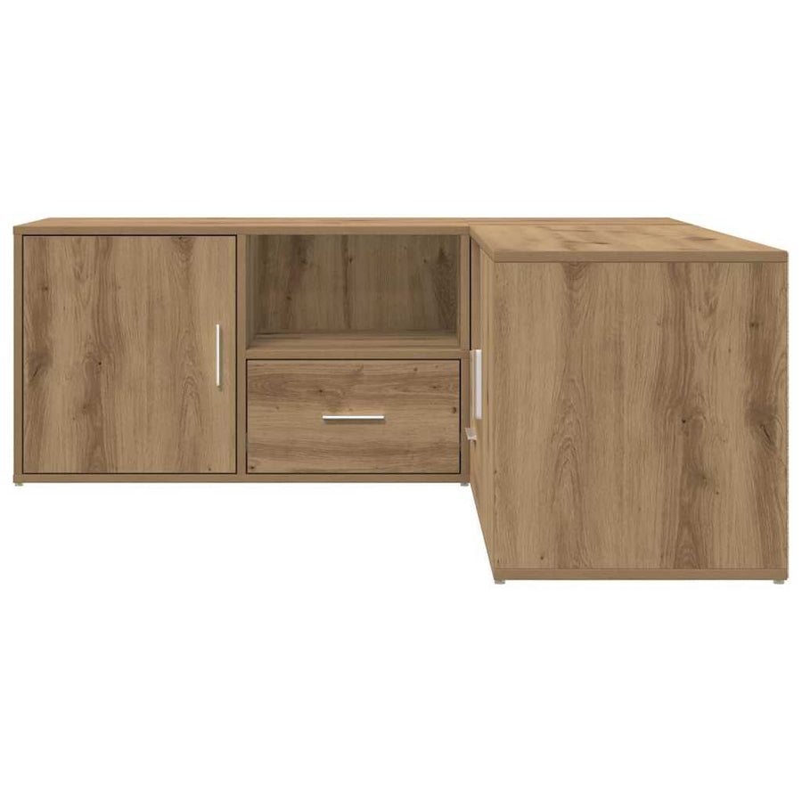 Hoekkast 200X40X45 Cm Bewerkt Hout Artisanaal Kleurig Eiken