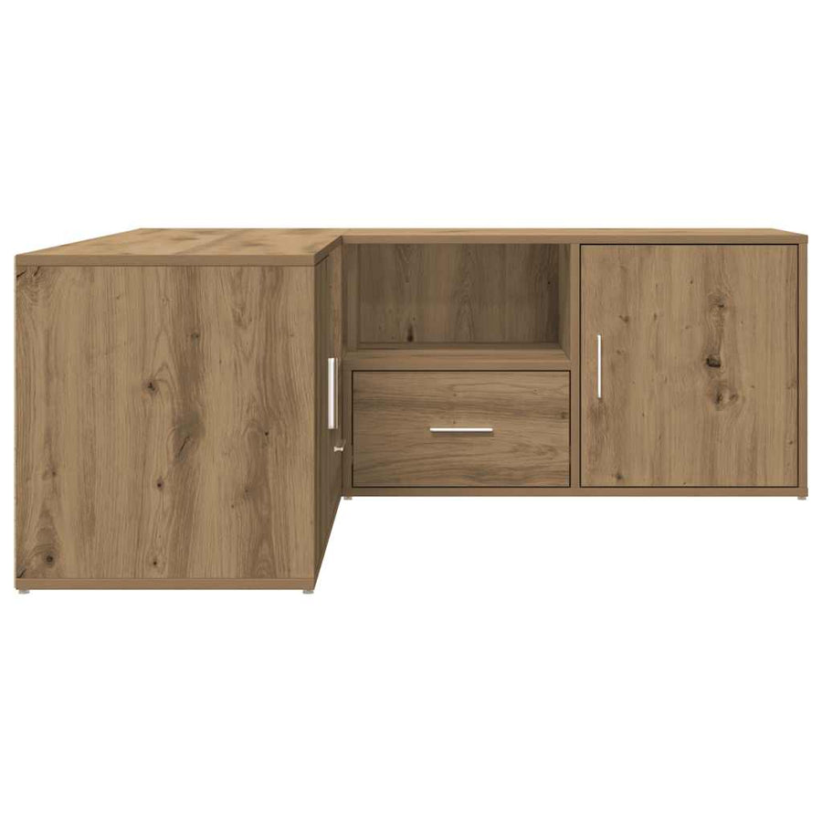 Hoekkast 200X40X45 Cm Bewerkt Hout Artisanaal Kleurig Eiken