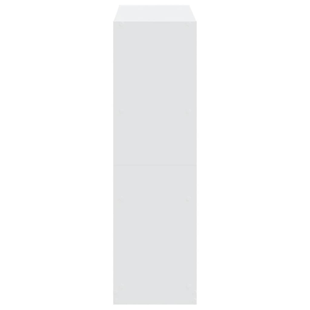 Boekenkast 102x32x108 cm bewerkt hout wit