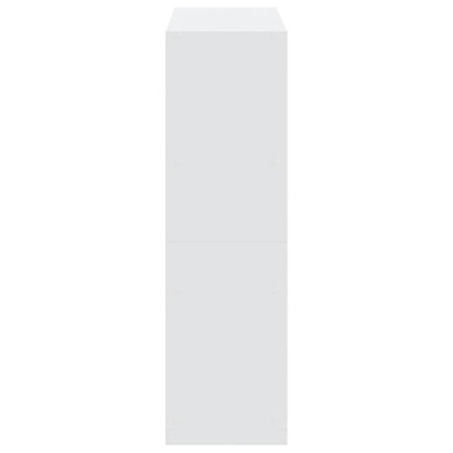 Boekenkast 102x32x108 cm bewerkt hout wit