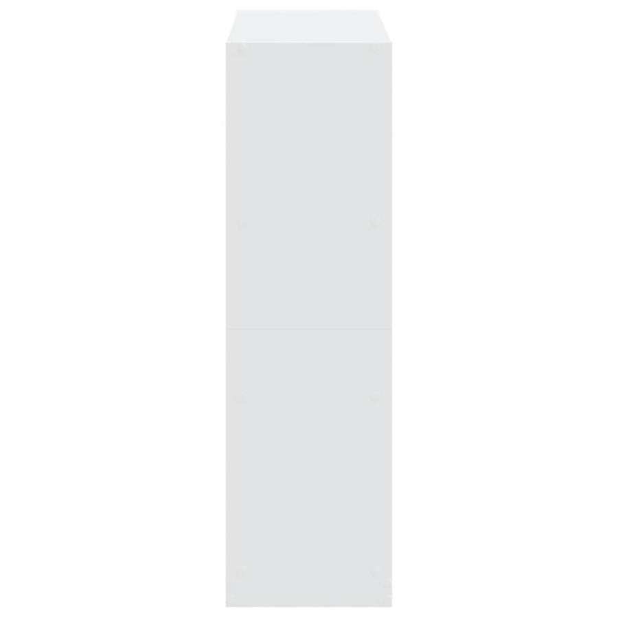 Boekenkast 102x32x108 cm bewerkt hout wit