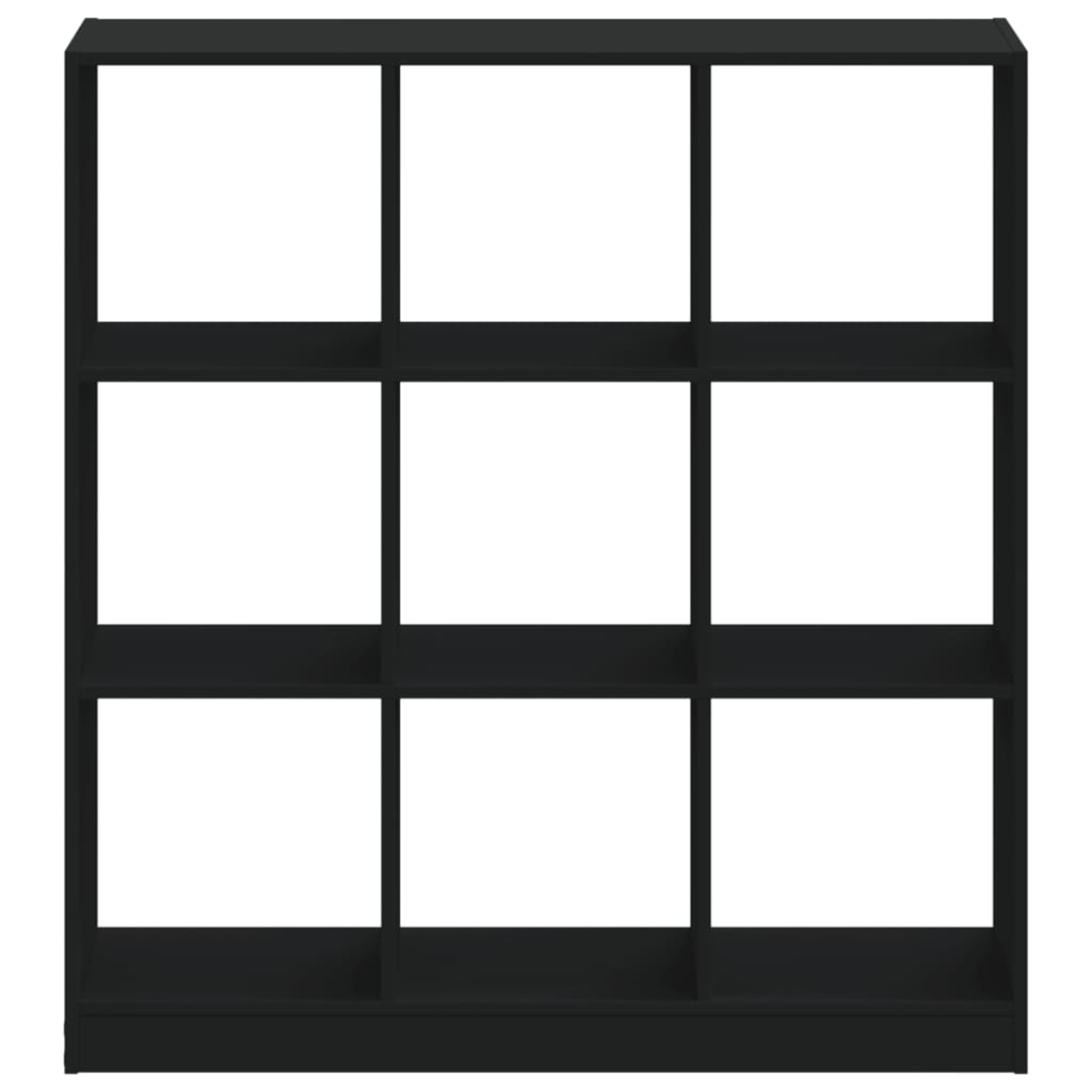 Boekenkast 102x32x108 cm bewerkt hout zwart