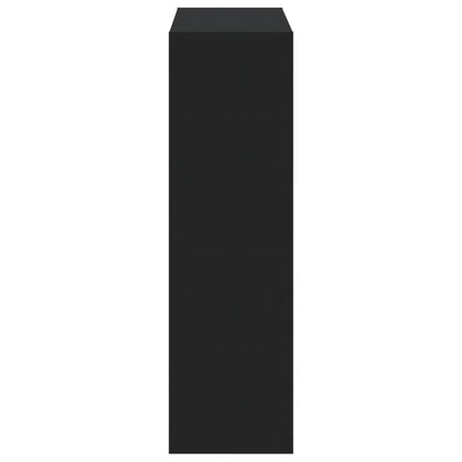 Boekenkast 102x32x108 cm bewerkt hout zwart