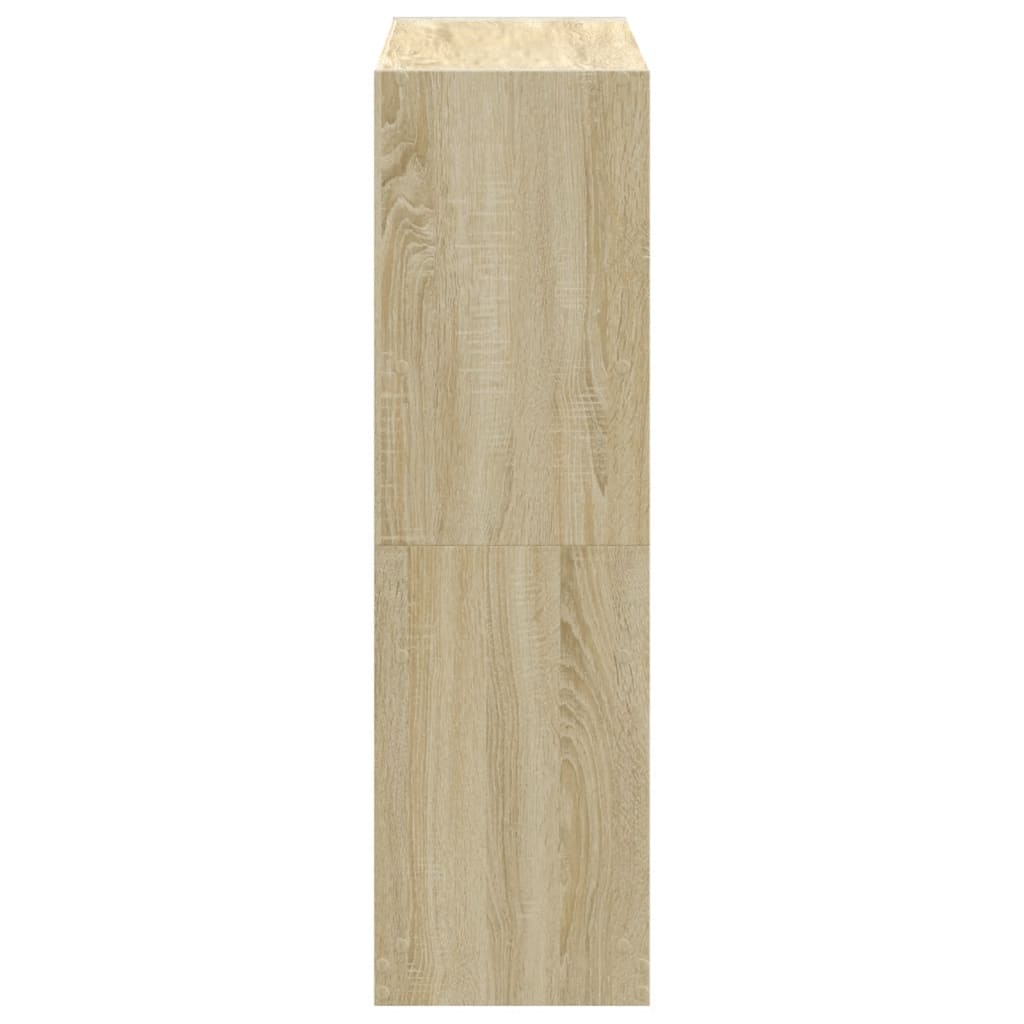 Boekenkast 102x32x108 cm bewerkt hout sonoma eikenkleurig