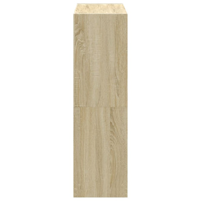 Boekenkast 102x32x108 cm bewerkt hout sonoma eikenkleurig