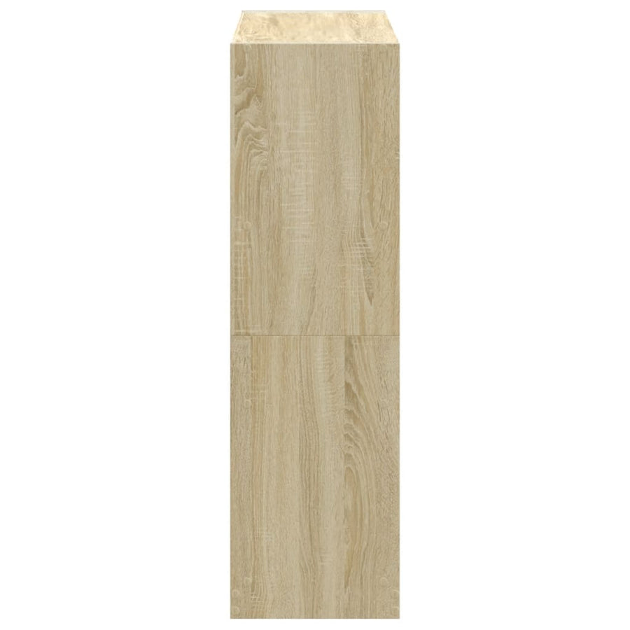 Boekenkast 102x32x108 cm bewerkt hout sonoma eikenkleurig