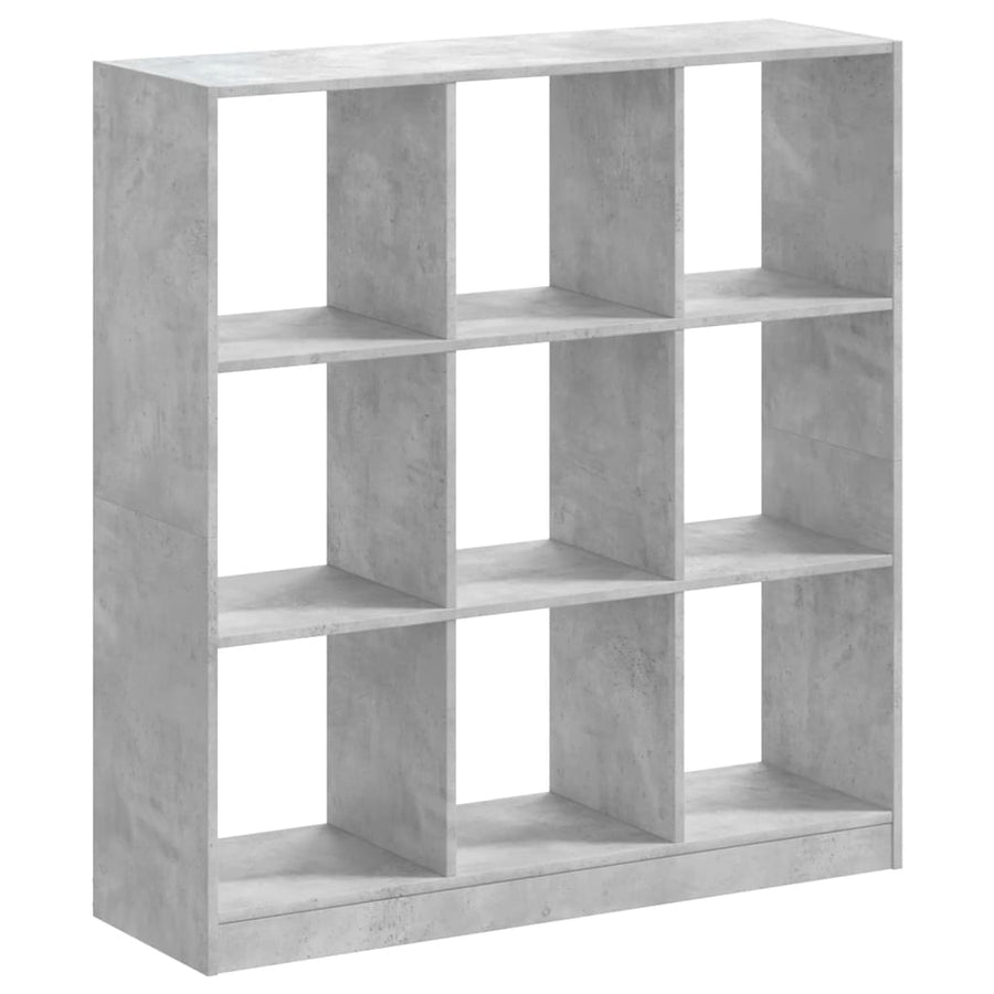 Boekenkast 102x32x108 cm bewerkt hout betongrijs