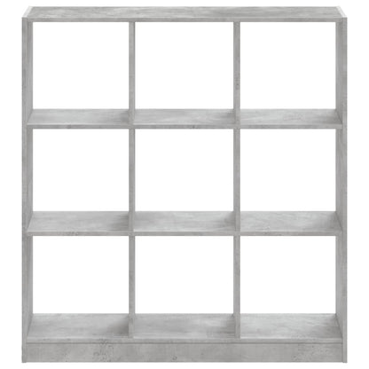 Boekenkast 102x32x108 cm bewerkt hout betongrijs