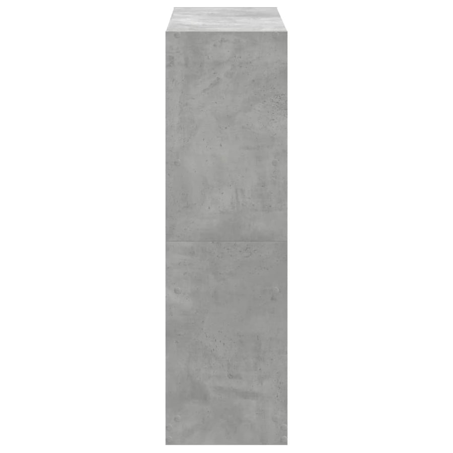 Boekenkast 102x32x108 cm bewerkt hout betongrijs